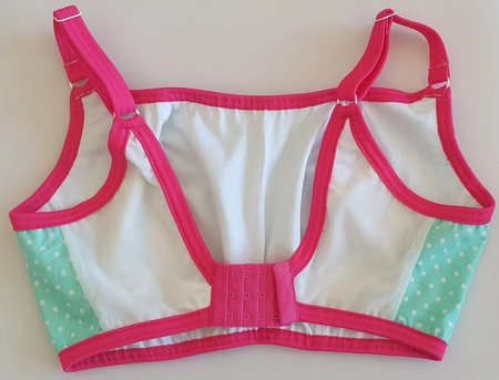 Top without underwire green with white dots Prototype No. 74