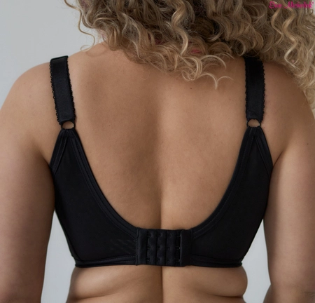 Top bez fiszbin czarny z różowym Top Rosa Bella