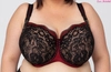 Bra semi-soft black with red FB Czardasz