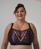 Top without underwire black with pink Top FB Rosa Bella