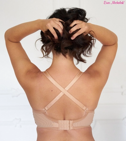 Biustonosz miękki ciemny beż PLM Rozeta Nugatowa