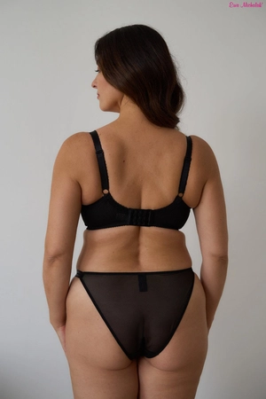 Bra padded black and light pink PL Piankoń