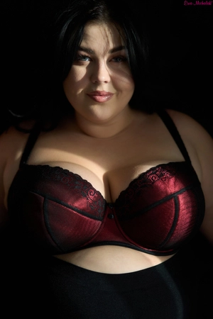 Bra padded black with red PL Basia