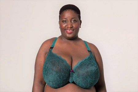 Bra semi-soft green with black FB Emerald