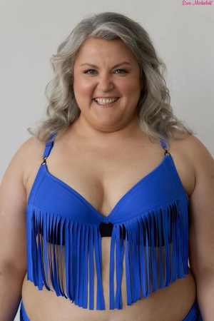 Bra soft blue with black PLM Bra for Swimsuit Charleston