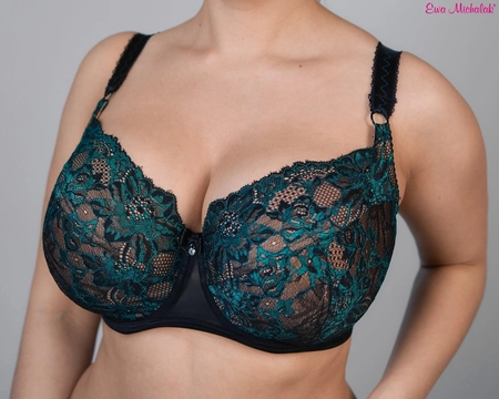 Bra soft black with green BML Hella