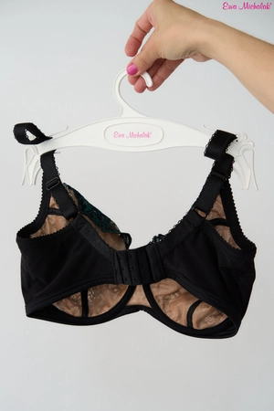 Bra soft black with green BML Prototype No. 1