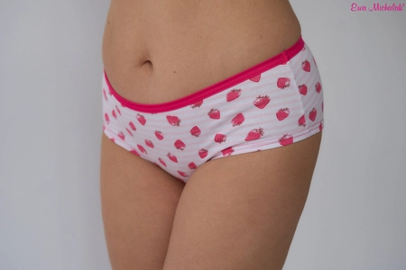 COTTON Hipster Panties Truskawki