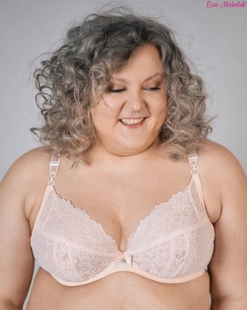 Biustonosz miękki brzoskwiniowy róż PLM Arabeska