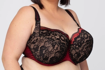 Bra semi-soft black with red FB Czardasz