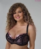 Bra padded black with pink PL Rosa Bella