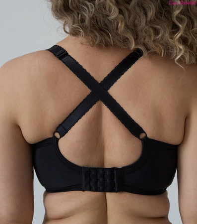 Biustonosz miękki czarny z czerwonym PLM Red Bella