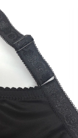 Biustonosz półusztywniany czarny SF Czarny Gładzioch