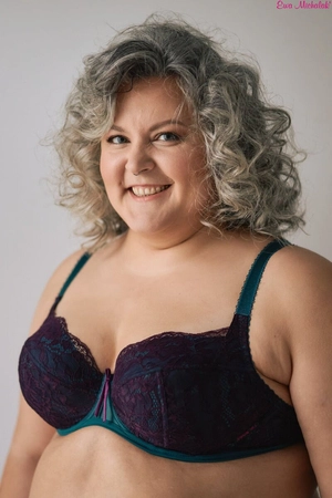 Bra soft green with purple BML Baba Ghanoush