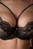 Bra padded black with cappuccino PL Cappuccinka