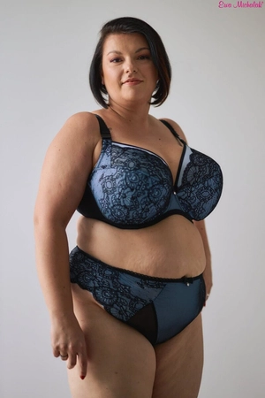 Bra semi-soft black with blue FB-PL Blue Bella