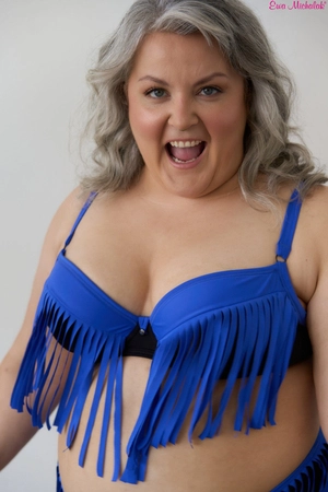 Bra Padded blue with black PL Bra for swimsuit Charleston