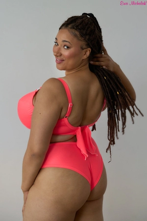 Biustonosz półmiękki neonowy koral FB-PL Kostium Wściekły Koral