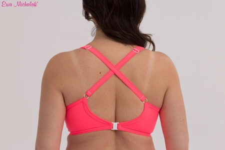 Biustonosz miękki neonowy koral/róż PLM Biustonosz do Kostiumu Sunshine