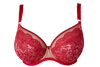 Bra soft red with beige BM Walentyna