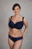 Bra soft black with navy blue BML Klara