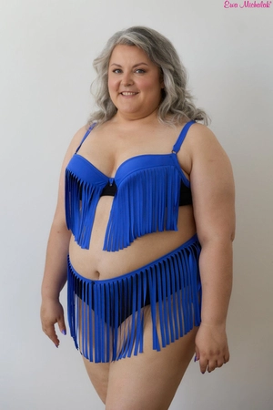 Bra Padded blue with black PL Bra for swimsuit Charleston