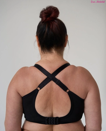 Top without underwire black with pink Top FB Rosa Bella