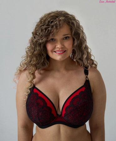 Bra soft bleck with red PLM Red Bella