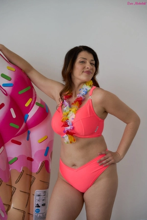 Bra soft coral/pink PLM Bra for Swimsuit Wściekły Koral