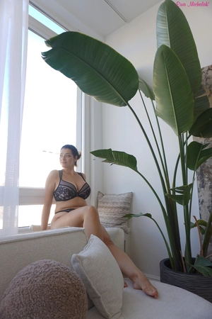 Padded front-fasten black and light pink bra ZPP Piankoń