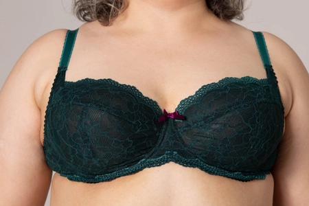 Bra soft green with black BM Emerald