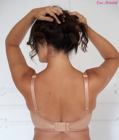 Biustonosz półusztywniany ciemny beż SFL Rozeta