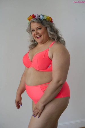 Biustonosz miękki neonowy koral PLM Biustonosz do Kostiumu Wściekły Koral