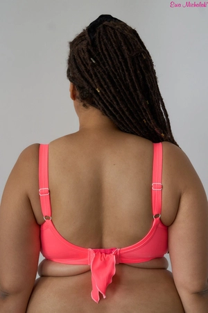 Biustonosz półmiękki neonowy koral FB-PL Kostium Wściekły Koral