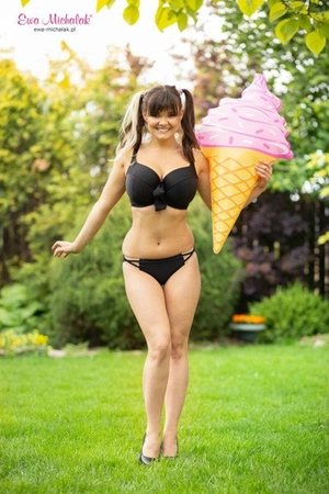 Bra semi-soft black SF Swimsiut Czarna Mamba