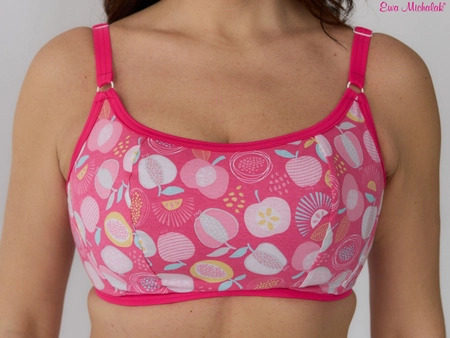 Top without underwires pink Cotton Sleeping Top Owocycki