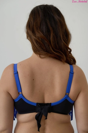 Bra Padded blue with black PL Bra for swimsuit Charleston