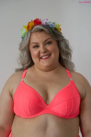 Bra soft coral/pink PLM Bra for Swimsuit Wściekły Koral