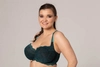Bra soft green with black BM Emerald