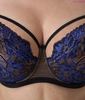 Bra soft black with navy blue BML Mystery