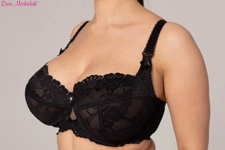 Bra soft black KM-BM Koronkowy Tulipan