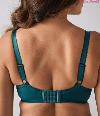 Biustonosz miękki zielony z fioletem BML Baba Ghanoush