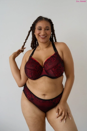 Bra semi-soft black and red FB-PL Miej dzień