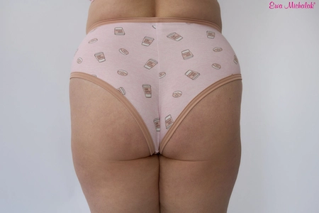 BAWEŁNIANE Wysokie Majtki Donut