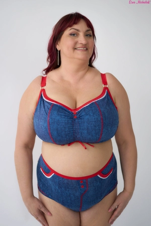 Top without underwire blue with red Top FB Country