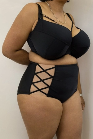 Biustonosz półmiękki czarny FB Biustonosz do Kostiumu Czarna Mamba