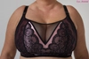 Top without underwire black with pink Top FB Rosa Bella