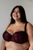 Bra padded black with red PL Basia