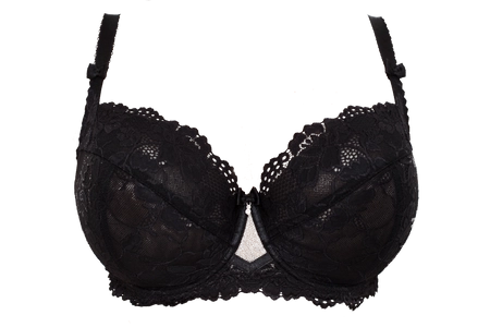 Bra soft black BM Koronkowy Tulipan