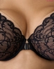 Soft front-fasten ecru bra FB-ZP Czarny Koń